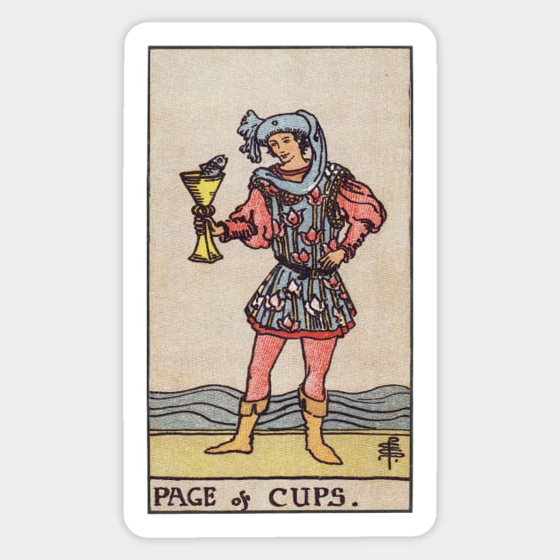 PAGE OF CUPS Sticker by WAITE-SMITH VINTAGE ART